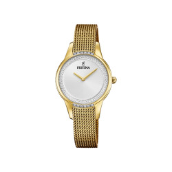 Festina F20495/1 ženski sat Mademoiselle Elegant Mesh Band Gold Tone Stainless Steel White Dial 30mm