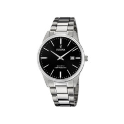 Festina F20511/4 muški sat Classics Silver Ton Stainless Steel Black Dial 39mm