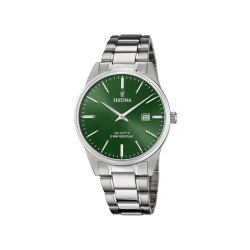 Festina F20511/5 muški sat Classics Silver Ton Stainless Steel Green Dial 39mm