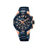Festina F20524/1 muški sat Special Editions Chrono Bike Chronograph Deep Blue Stainless Steel Rose Gold Detail Blue Dial 44mm 10ATM Bestseller