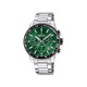 Festina F20560/4 muški sat TIMELESS URBAN CHRONOGRAPH Silver Stainless Steel Emerald Green Dial 45mm 10ATM Bestseller