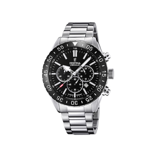 Festina F20575/3 muški sat CERAMIC Chronograph Sapphire Crystal Black Dial 44mm 10ATM