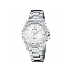Festina F20593/1 ženski sat BOYFRIEND Classic Style Zirconia Silver Stainless Steel White Dial 34mm