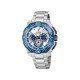 Festina F20724/1 muški sat Chrono Bike Chronograph Silver Stainless Steel Light Blue Detail White Dial 45mm 20ATM