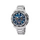 Festina F20724/2 muški sat Chrono Bike Chronograph Silver Stainless Steel Deep Blue Dial 45mm 20ATM