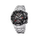 Festina F20754/6 muški sat Chrono Bike Chronograph Silver Stainless Steel Black Dial 46mm Red Detail 20ATM