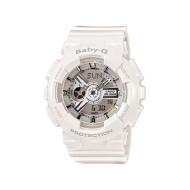BABY-G BA-110-7A3 ženski sat G-Shock Mini Pover Edition All White Metallic Silver Dial 10ATM