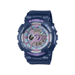BABY-G BA-110MC-2A ženski sat G-Shock Mini Pover Edition Y2K Glam Futuristic Blue Metallic Detail 10ATM
