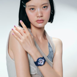 BABY-G BA-110MC-2A ženski sat G-Shock Mini Pover Edition Y2K Glam Futuristic Blue Metallic Detail 10ATM