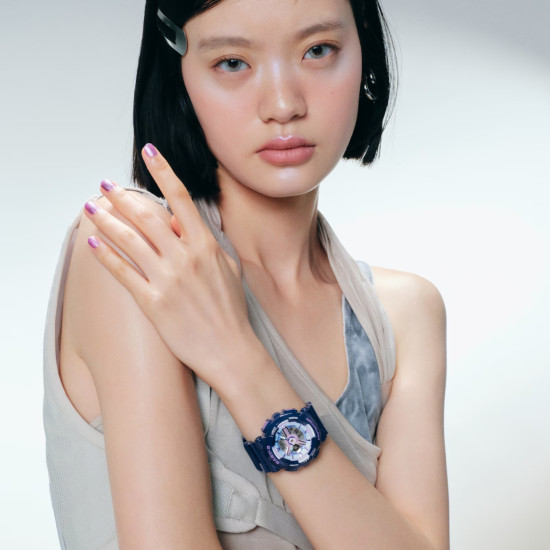 BABY-G BA-110MC-2A ženski sat G-Shock Mini Pover Edition Y2K Glam Futuristic Blue Metallic Detail 10ATM