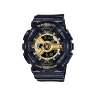 BABY-G BA-110X-1A ženski sat G-Shock Mini Pover Edition Black Glossy Finish Gold Dial 10ATM