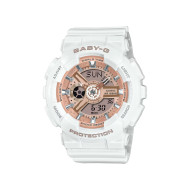 BABY-G BA-110X-7A1 ženski sat G-Shock Mini Pover Edition White & Rose Gold Dial 10ATM