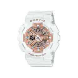 BABY-G BA-110X-7A1 ženski sat G-Shock Mini Pover Edition White & Rose Gold Dial 10ATM
