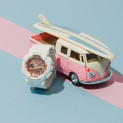 BABY-G BA-110X-7A1 ženski sat G-Shock Mini Pover Edition White & Rose Gold Dial 10ATM