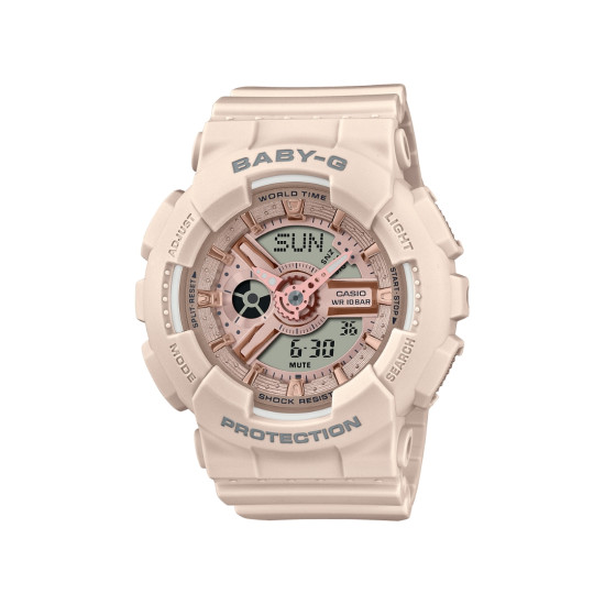BABY-G BA-110XCP-4A ženski sat G-Shock Mini Pover Edition Nude Beige Rose Gold Dial 10ATM