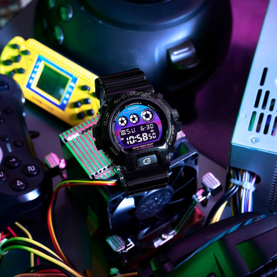 G-SHOCK DW-6900RGB-1 muški sat Virtual Rainbow Digital Multicolor Desing 20ATM 50mm