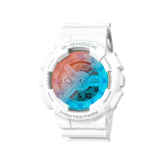 G-SHOCK GA-100TL-7A muški sat Bestseller Analog-Digital White Matte Finish Summer Glow Edition 20ATM