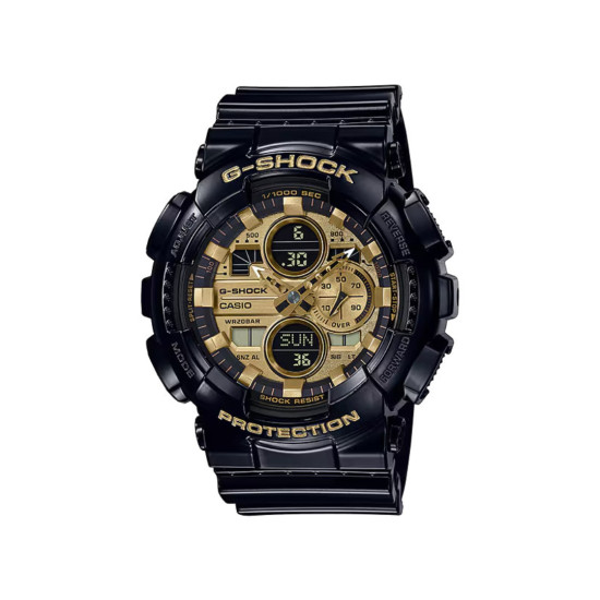 G-SHOCK GA-140GB-1A1 muški sat Analog-Digital Sport Black Glossy Finish Gold Tone Dial 20ATM