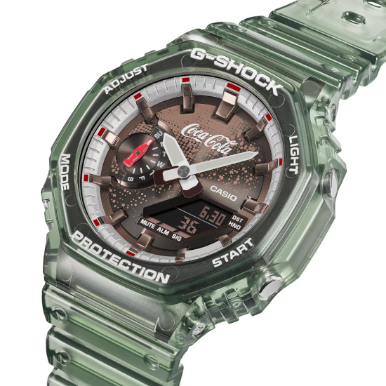 G-SHOCK GA-2100CC-3A unisex Octagon Case All Green Transparent Coca Cola Limited Edition 20ATM