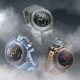 G-SHOCK GA-2100K-5A unisex Octagon Case Futuristic Nightlife All Brown Matte Finish Transparent Neon Red detail 20ATM