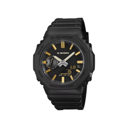 G-SHOCK GA-2100LXB-1A9 unisex Luxe Black Premium Octagon Case All Black Matte Finish Gold Detail 45mm 20ATM