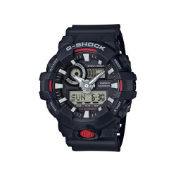 G-SHOCK GA-700-1A muški sat Power Tough XL Bestseller Black Matte Finish Red detail 20ATM