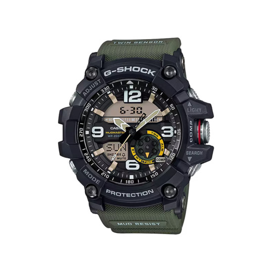 G-SHOCK GG-1000-1A3 muški sat Mudmaster Bestseller Twin Sensor 20ATM Black & Deep Green Military Style