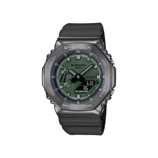 G-SHOCK GM-2100B-3A unisex Octagon Metal Frame All Deep Green Light and Strong 20ATM