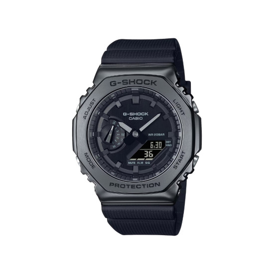 G-SHOCK GM-2100BB-1A unisex Octagon Metal Frame All Black Light and Strong 20ATM