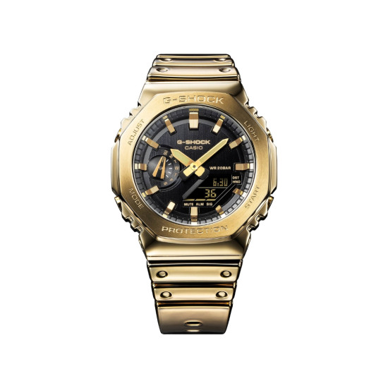 G-SHOCK GM-2100YMG-9A unisex Octagon Metal Frame All Gold Tone Light and Strong 20ATM