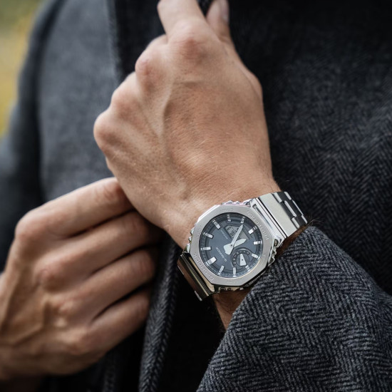 G-SHOCK GM-B2110D-8A unisex Premium Octagon Full Metal Graphite Dial 20ATM