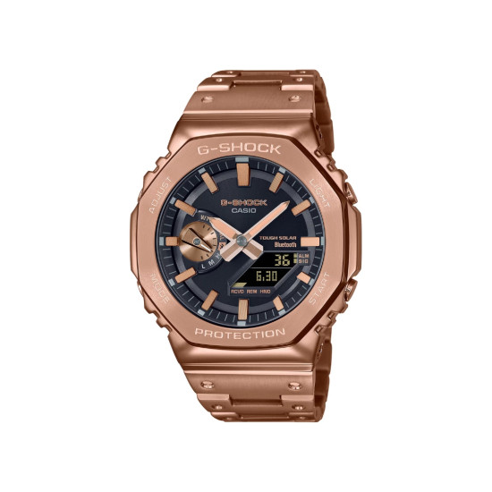 G-SHOCK GM-B2100GD-5A unisex Premium Octagon Full Metal Bluetooth Tough Solar All Deep Rose Gold Tone 20ATM