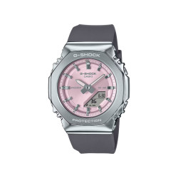 G-SHOCK GM-S2110-4A ženski sat Octagon Lady Metal Frame Silver Light Pink Gray 20ATM
