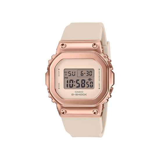 G-SHOCK GM-S5600PG-4 ženski sat Lady Digital Square Metal Case Rose Gold Tone Nude  20ATM