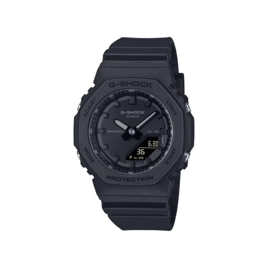 G-SHOCK GMA-P2100BB-1A ženski sat Octagon Lady Analog-Digital Monochromatic Black Matte Finish 20ATM