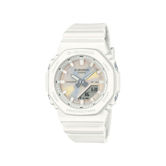 G-SHOCK GMA-P2100PC-7A ženski sat Octagon Lady Analog-Digital White Summer Sunset Edition 20ATM