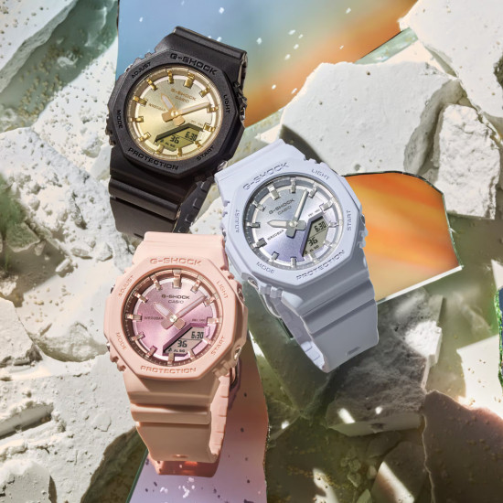 G-SHOCK GMA-P2100SG-2A ženski sat Octagon Lady Analog-Digital Light Purple Summer Sunset Edition 20ATM