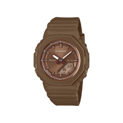 G-SHOCK GMA-P2110B-5A ženski sat Octagon Lady Analog-Digital Chocolate Brown Monochromatic Matte Finish 40mm 20ATM