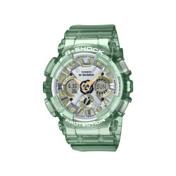 G-SHOCK GMA-S120GS-3A ženski sat Lady Mid-Size Analog-Digital Metallic Deep Lime Green Transparent 20ATM