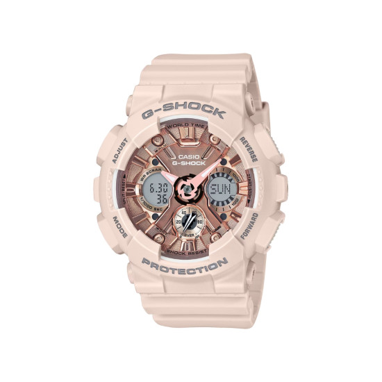 G-SHOCK GMA-S120MF-4A ženski sat Lady Mid-Size Analog-Digital Nude Rose Gold 20ATM
