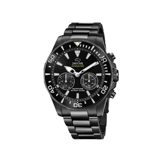 JAGUAR J929/1 muški sat Hibrid Connected Men Full Black Stainless Steel 45mm Sapphire 20ATM Swiss Made