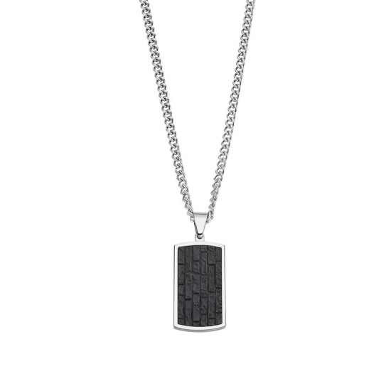 Lotus LS2275-1/1 muška ogrlica Style Silver Stainless Steel Black Detail