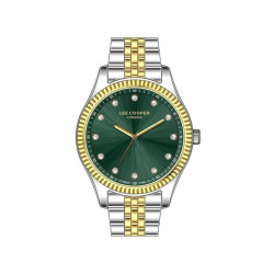Lee Cooper London LC07310.270 ženski sat Two Tone Gold Silver Stainless Steel Emerald Green Sunray Dial 34mm