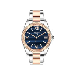 Lee Cooper London LC07459.590 ženski sat Two Tone Silver Rose Gold Stainless Steel Blue Dial 32mm
