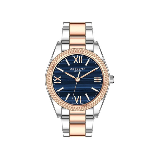 Lee Cooper London LC07459.590 ženski sat Two Tone Silver Rose Gold Stainless Steel Blue Dial 32mm