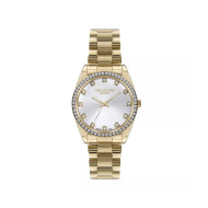 Lee Cooper London LC07478.130 ženski sat Zirconia Bezel Gold Tone Sunray White Dial 34mm