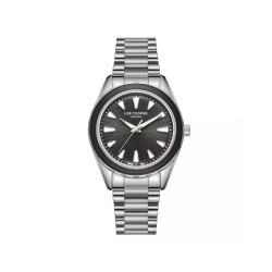 Lee Cooper London LC08053.350 ženski sat Black Power - Silver Tone | L Size -36mm Strong Character