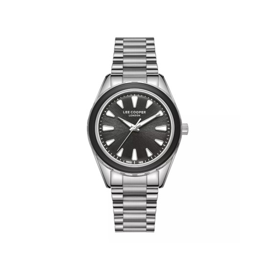 Lee Cooper London LC08053.350 ženski sat Black Power - Silver Tone | L Size -36mm Strong Character