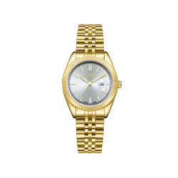 Lee Cooper London LC08210.130 ženski sat Timeless Elegance Gold Tone Jubilee narukvica White Sunray Dial 32mm