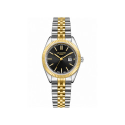 Lee Cooper London LC08210.250 ženski sat Timeless Elegance Two Tone Jubilee narukvica Sunray Black Dial 32mm